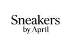 Sneakers by April logo no sneaker just the name as a logo a simple design